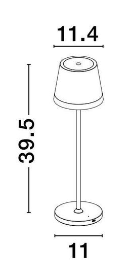 Nova Luce SEINA LED Tischleuchte Olive 2W IP54 Warmweiss 11,4x11,4x39,5cm 9223405