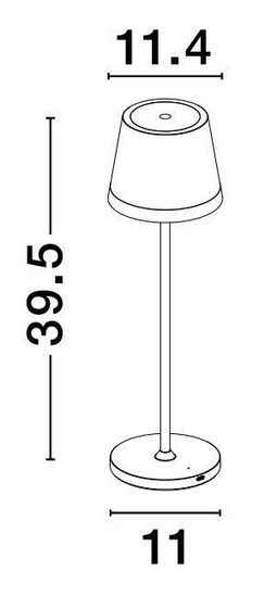 Nova Luce SEINA LED Tischleuchte Schwarz 2W IP54 Warmweiss 11,4x11,4x39,5cm 9223406