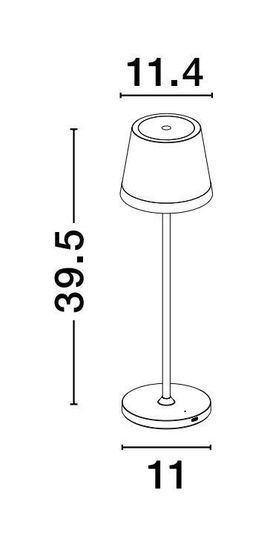 Nova Luce SEINA LED Tischleuchte Weiß 2W IP54 Warmweiss 11,4x11,4x39,5cm 9223407