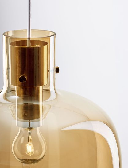 Nova Luce CINZIA Pendelleuchte E27 Gold Champagner 198x30cm dimmbar 9236640