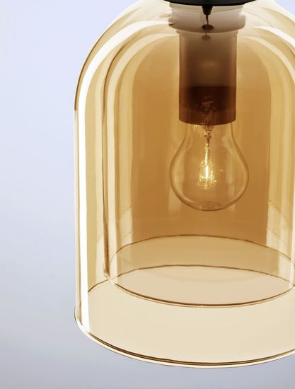 Nova Luce VELOR Pendelleuchte E27 Schwarz Champagner 240x18cm dimmbar 9236730