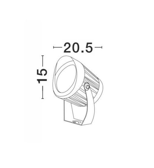 Nova Luce NORTH LED Bodenspot Schwarz 30W IP65 Warmweiss 15x15x20,5cm 9240679