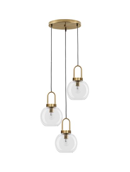 Nova Luce IRVINE Pendelleuchte E27 3-fach Gold 150x30cm dimmbar 9241190