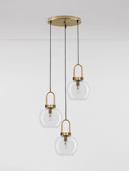 Nova Luce IRVINE Pendelleuchte E27 3-fach Gold 150x30cm dimmbar 9241190