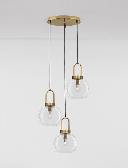 Nova Luce IRVINE Pendelleuchte E27 3-fach Gold 150x30cm dimmbar 9241190