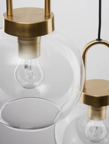 Nova Luce IRVINE Pendelleuchte E27 3-fach Gold 150x30cm dimmbar 9241190