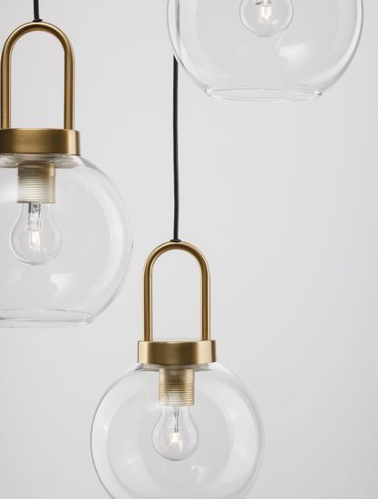 Nova Luce IRVINE Pendelleuchte E27 3-fach Gold 150x30cm dimmbar 9241190