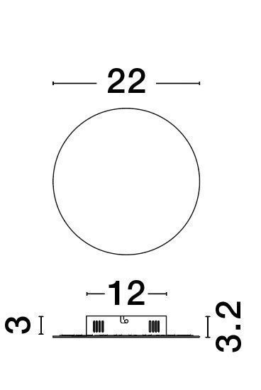 Nova Luce CYRCLE LED Wandleuchte Weiß 12W Warmweiss 22x3,2x22cm 9248155