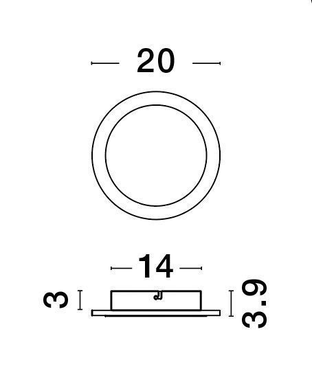 Nova Luce NEVO LED Wandleuchte Weiß 12W Warmweiss 20x3,9x20cm 9248160