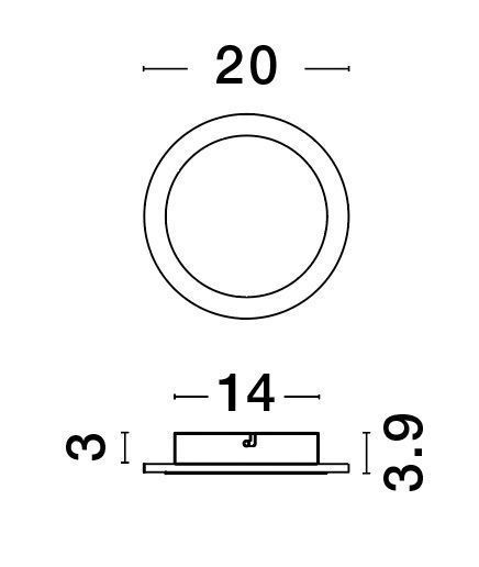 Nova Luce NEVO LED Wandleuchte Gold 12W Warmweiss 20x3,9x20cm 9248161