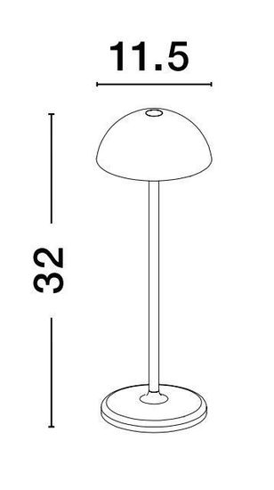 Nova Luce ROSE LED Tischleuchte Weiß 1W IP54 Warmweiss 11,8x11,8x32cm 9281380