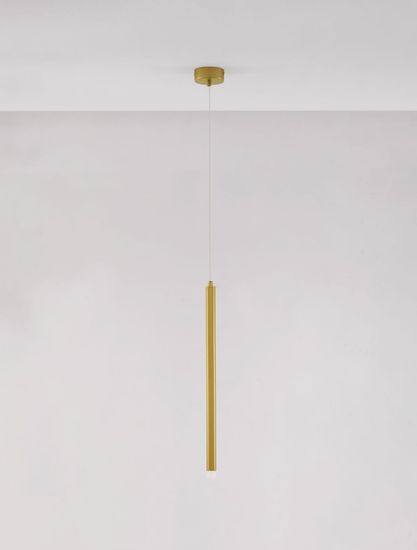 Nova Luce TRIMLE LED Pendelleuchte Gold 3W Warmweiss 150x2,5cm 9287918