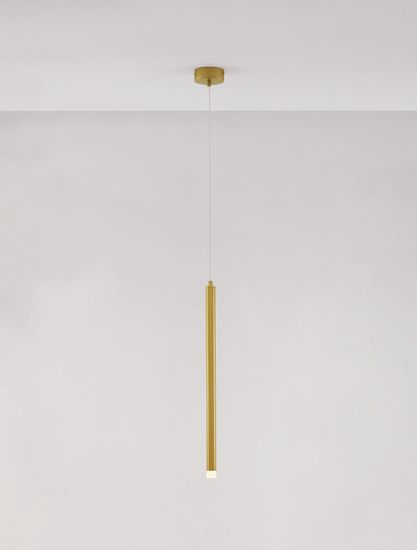 Nova Luce TRIMLE LED Pendelleuchte Gold 3W Warmweiss 150x2,5cm 9287918