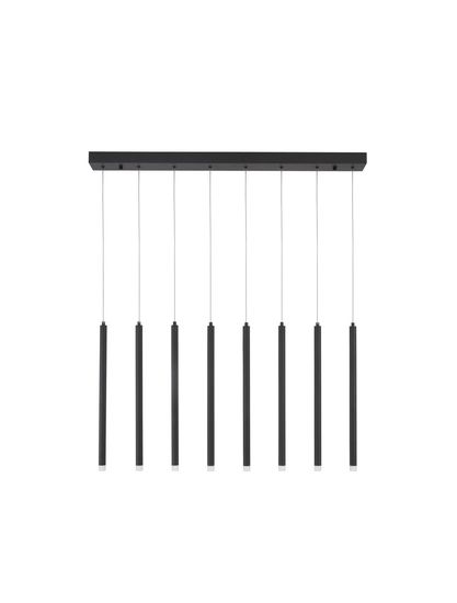 Nova Luce TRIMLE LED Pendelleuchte Schwarz 21W Warmweiss 100x8x180cm 9287935