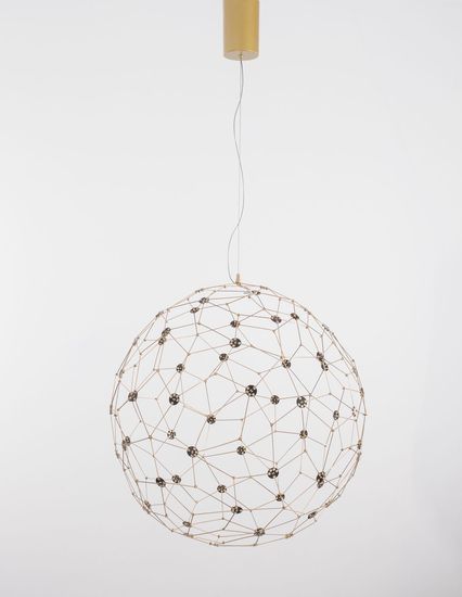 Nova Luce SOLE LED Pendelleuchte Gold 18W Warmweiss 330x80cm 9288080