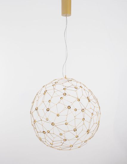 Nova Luce SOLE LED Pendelleuchte Gold 18W Warmweiss 330x80cm 9288080