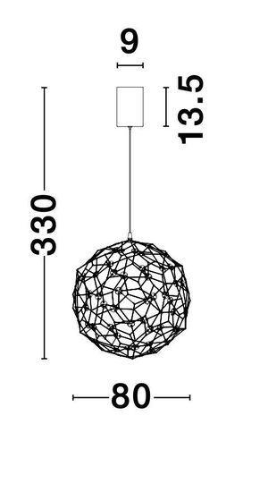 Nova Luce SOLE LED Pendelleuchte Gold 18W Warmweiss 330x80cm 9288080