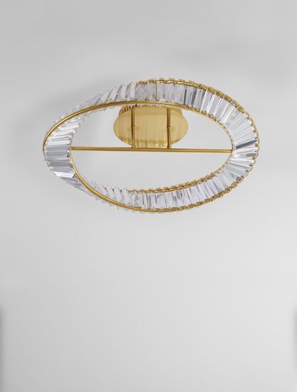 Nova Luce AURELIA LED Deckenleuchte Gold 35W Neutralweiss 15x60cm dimmbar 9333060