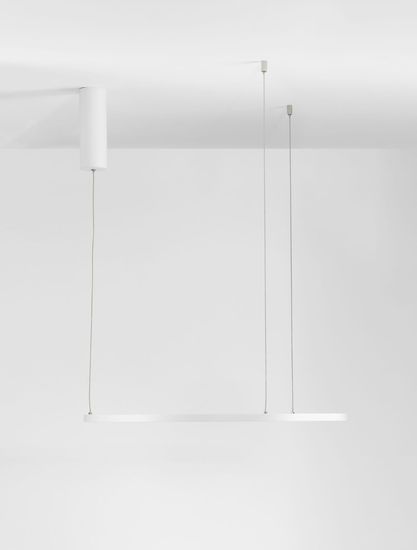 Nova Luce TARQUIN LED Pendelleuchte Weiß 37W Warmweiss 200x60cm dimmbar 9345600