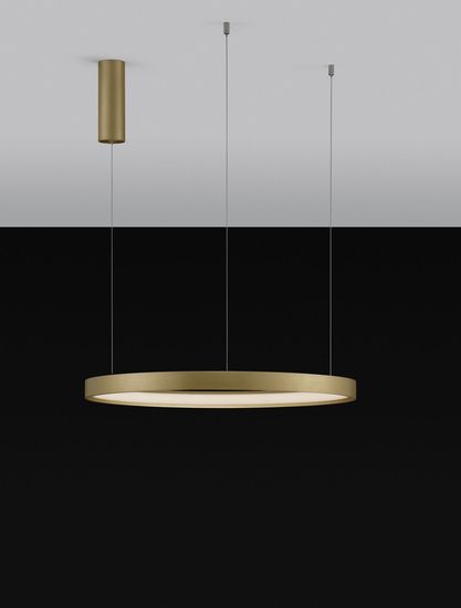 Nova Luce PERRINE LED Pendelleuchte Gold 40W Warmweiss 150x60cm dimmbar 9345619