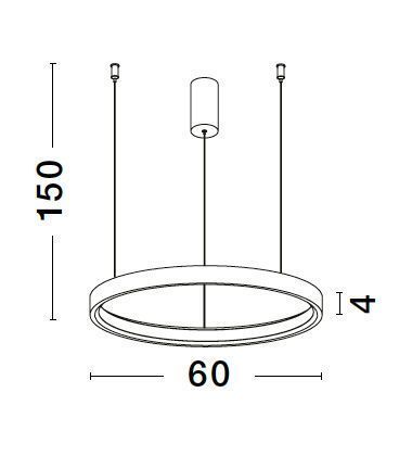 Nova Luce PERRINE LED Pendelleuchte Gold 40W Warmweiss 150x60cm dimmbar 9345619