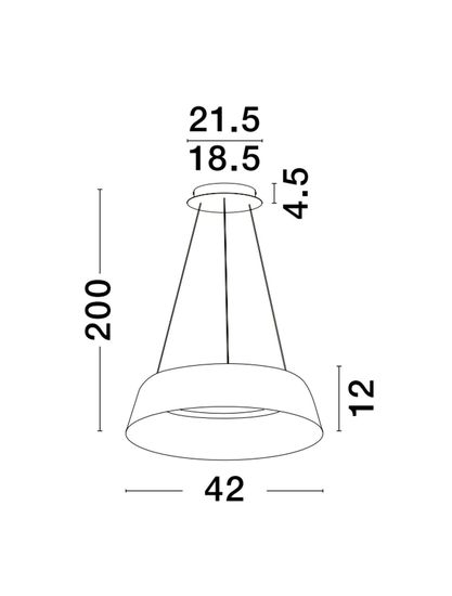 Nova Luce ALBA LED Pendelleuchte Weiß 42W Warmweiss 200x42cm dimmbar 9345655