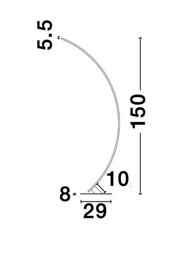 Nova Luce PREMIUM LED Stehlampe Schwarz 40W Warmweiss 20x56x150cm dimmbar 9348092