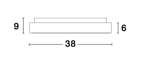 Nova Luce RANDO THIN LED Deckenleuchte Silber 30W Warmweiss 9x38cm dimmbar 9353834