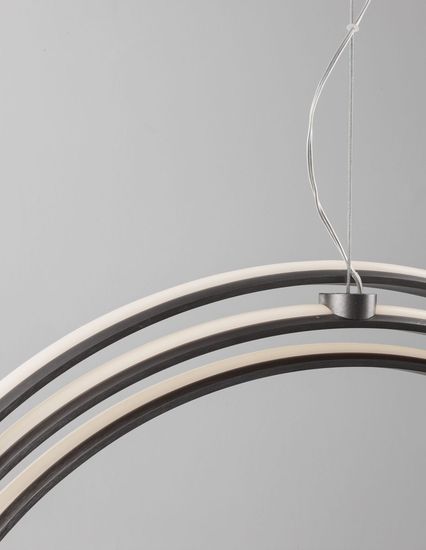 Nova Luce PERTONE LED Pendelleuchte Schwarz 63W Warmweiss 150x70cm dimmbar 9365013