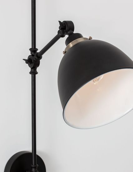 Nova Luce VIRGO Wandleuchte E27 Schwarz 16x27x44cm dimmbar 9420850