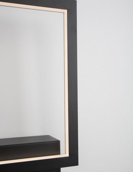 Nova Luce CORNICE LED Wandleuchte Schwarz 18W Warmweiss 21x6x25cm 9421751