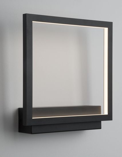 Nova Luce CORNICE LED Wandleuchte Schwarz 18W Warmweiss 21x6x25cm 9421751