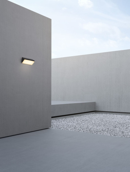 Nova Luce ZENON LED Wandleuchte Anthrazit 10W IP65 Warmweiss 18x7,5x9cm 9492610