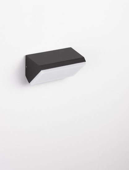 Nova Luce ZENON LED Wandleuchte Anthrazit 10W IP65 Warmweiss 18x7,5x9cm 9492610