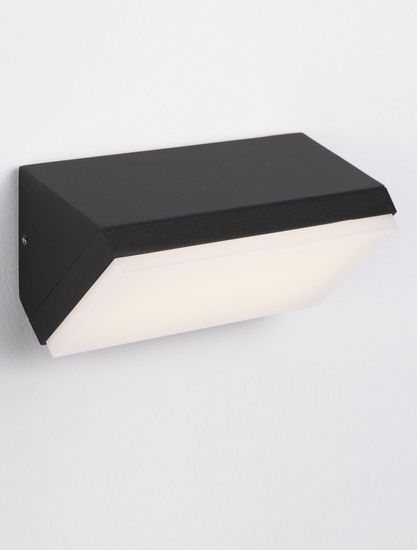 Nova Luce ZENON LED Wandleuchte Anthrazit 10W IP65 Warmweiss 18x7,5x9cm 9492610