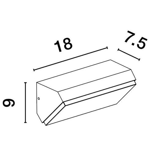 Nova Luce ZENON LED Wandleuchte Anthrazit 10W IP65 Warmweiss 18x7,5x9cm 9492610