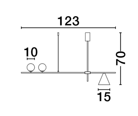 Nova Luce SWAY Pendelleuchte E27 3-fach Gold 123x15x70cm dimmbar 9501237