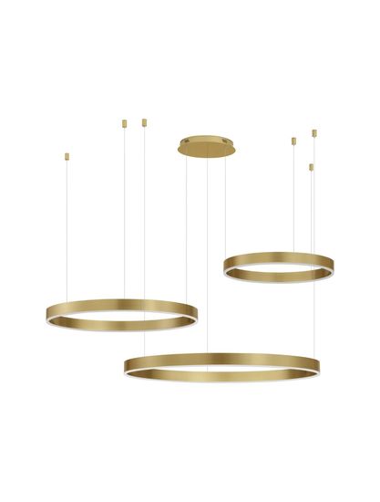 Nova Luce MOTIF LED Pendelleuchte Gold 140W Warmweiss 250x100cm dimmbar 9530190