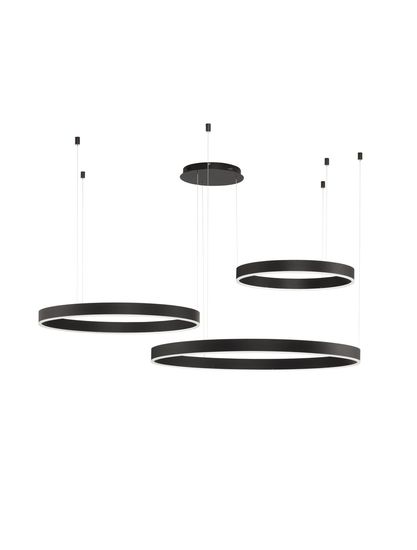 Nova Luce MOTIF LED Pendelleuchte Schwarz 140W Steuerbare Lichtfarbe 250x100cm dimmbar 9530215