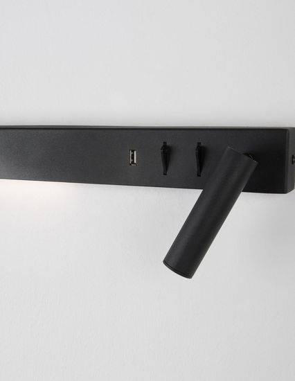 Nova Luce VIDA LED Wandleuchte Schwarz 8W Warmweiss 35x10x8cm 9533521