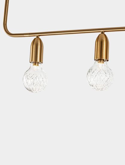 Nova Luce VEDA Pendelleuchte G9 5-fach Messing 128x10x120cm dimmbar 9536415