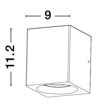 Nova Luce EMILE LED Wandleuchte Grau 5W IP65 9x9,7x11,2cm 9540209
