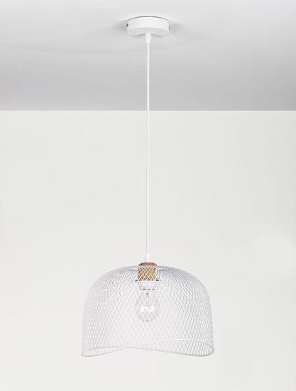 Nova Luce LYRON Pendelleuchte E27 Weiß 120x30cm dimmbar 9555802