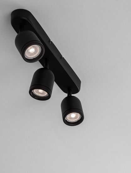 Nova Luce ORSON Deckenleuchte GU10 3-fach Schwarz 48x8x9,7cm dimmbar 9555817