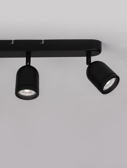 Nova Luce ORSON Deckenleuchte GU10 3-fach Schwarz 48x8x9,7cm dimmbar 9555817