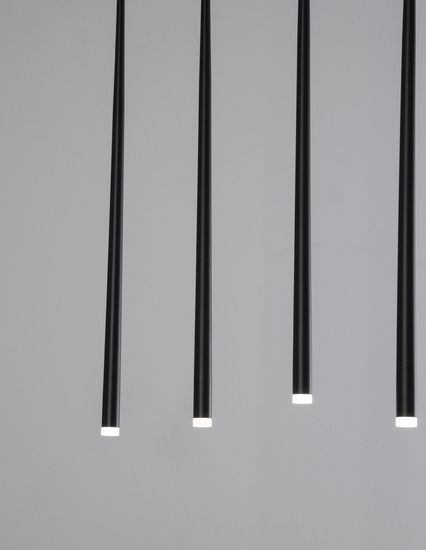 Nova Luce GIONO LED Pendelleuchte Schwarz 18W Warmweiss 90x5x230cm 9601007