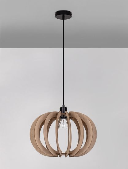 Nova Luce OTTOLINE Pendelleuchte E27 Braun 126x40cm dimmbar 9620124