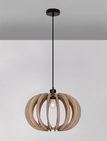 Nova Luce OTTOLINE Pendelleuchte E27 Braun 126x40cm dimmbar 9620124