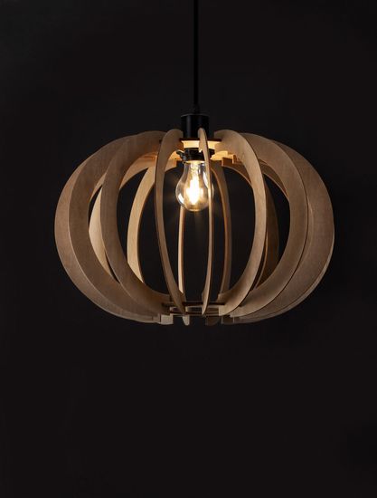 Nova Luce OTTOLINE Pendelleuchte E27 Braun 126x40cm dimmbar 9620124
