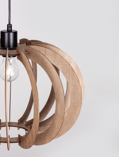 Nova Luce OTTOLINE Pendelleuchte E27 Braun 126x40cm dimmbar 9620124